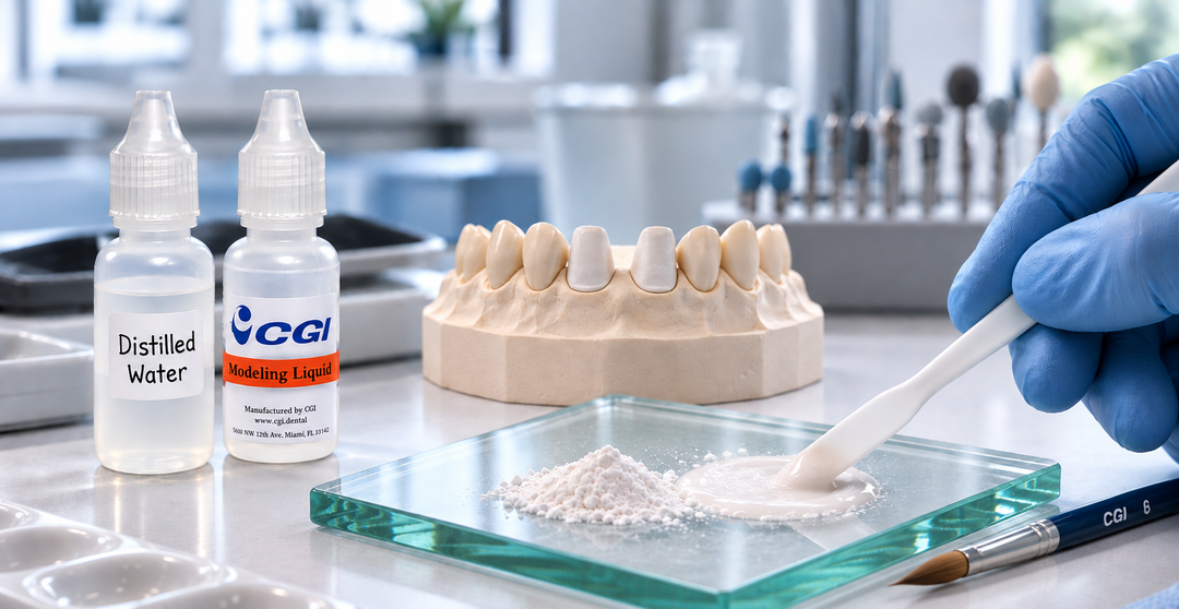 Dental Porcelain Liquid vs. Distilled Water: Does It Affect the Final Restoration?
